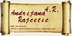 Andrijana Rajčetić vizit kartica